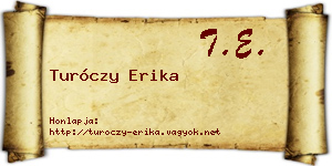Turóczy Erika névjegykártya